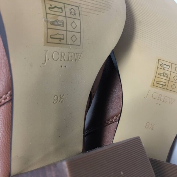 J. Crew Factory Rory Leather Heeled Chelsea Ankle Boots Brown Women's Size 9.5 - Picture 11 of 12